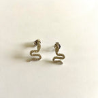 Sparkling Snake Stud Earrings