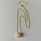 Square Cut Moonstone Necklace